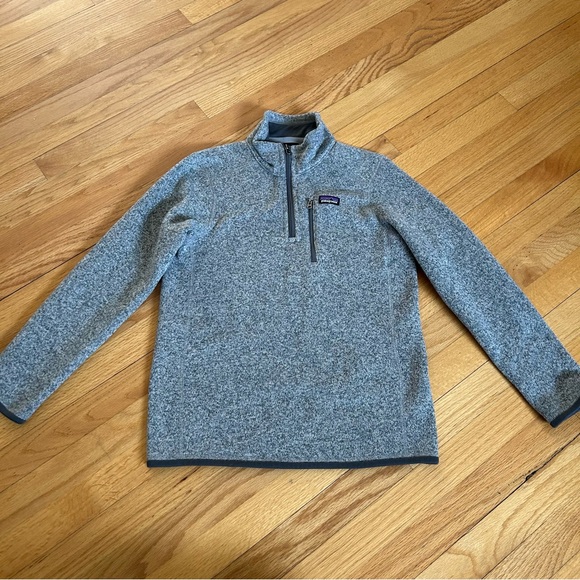 Patagonia Other - Patagonia kids Better Sweater Quarter Zip Pullover Sweater Heathered Gray XL